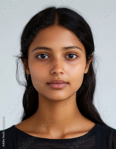ID Photo for Passport : Indian teenager girl 8