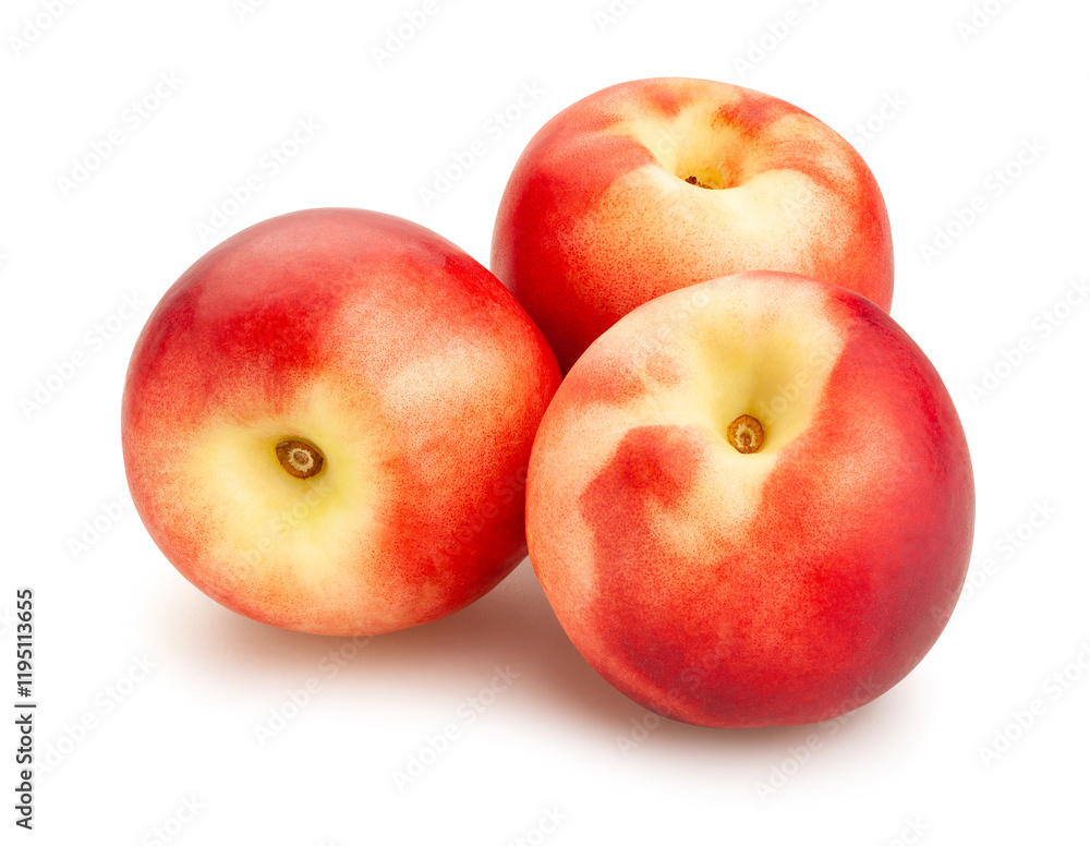 white nectarine path isolated on white white nectarine path isolated on white