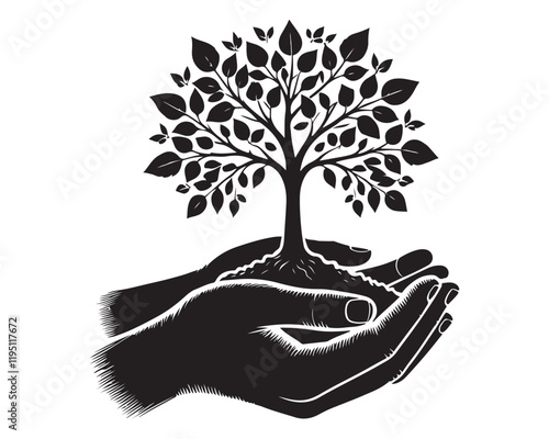 seedling tree on hand 4.eps