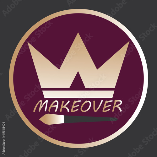 Duotone freelance make up artist logo template