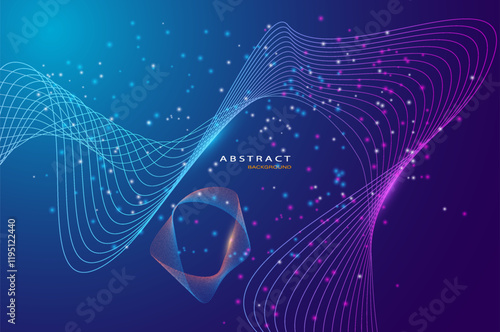 Abstract particles circle background. Eps10 Vector background.	