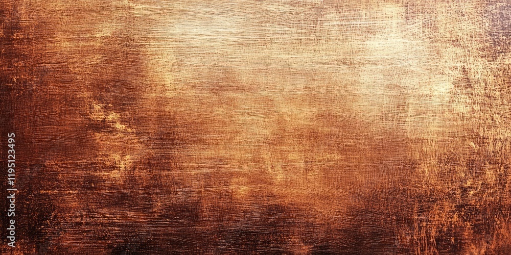 Fototapeta premium Copper backdrop with scratched texture showcasing rich bronze hues vertical orientation ample space for text minimalist design elegant finish
