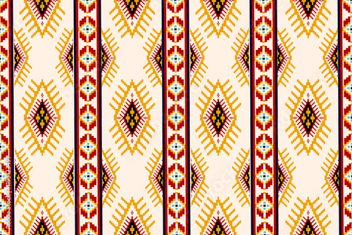 Pixel ethnic  pattern oriental traditional. Design fabric pattern textile African, Aztec African America Indian seamless. Floral pixel art pattern on navy background  vector illustration