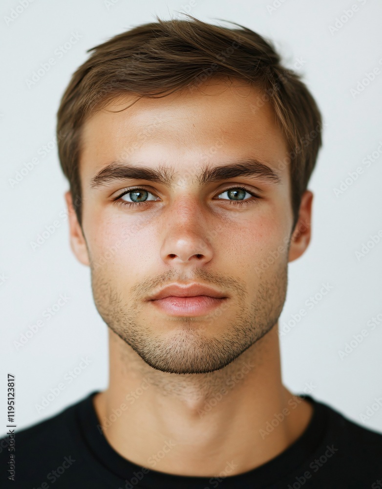 ID Photo for Passport : Australian young adult man 2 ID Photo for Passport : Australian young adult man 2