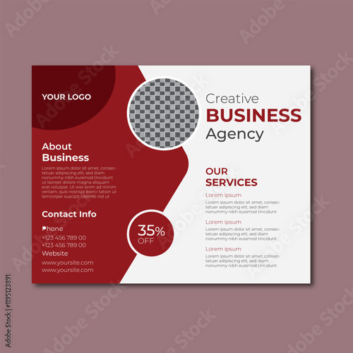 editorial horizontal flyer design template