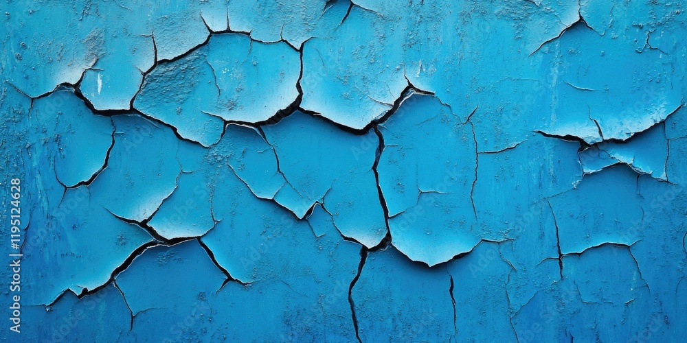 Cracked blue wall background with textured deep blue and light blue shades creating an abstract design ideal for artistic or architectural use. Cracked blue wall background with textured deep blue and light blue shades creating an abstract design ideal for artistic or architectural use.