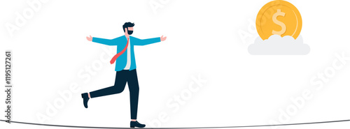 Social media illustration, business concept, web design

