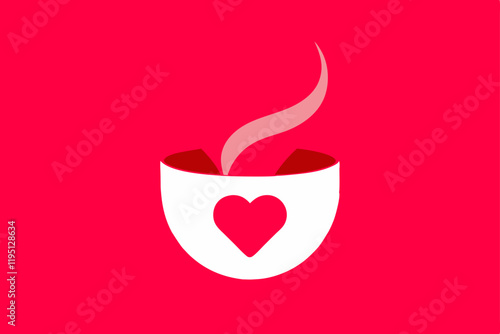cup of coffee happy valentine day  