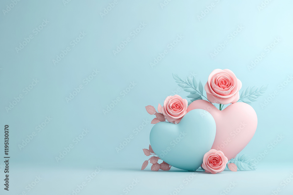 Create a lovely valentine's day heart invitation in soft pastel colors for a romantic wedding anniversary celebration Create a lovely valentine's day heart invitation in soft pastel colors for a romantic wedding anniversary celebration