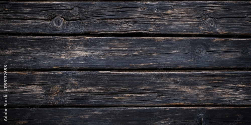 Dark aged wood texture background featuring deep black tones and rustic grain patterns in a horizontal layout ideal for vintage design projects Dark aged wood texture background featuring deep black tones and rustic grain patterns in a horizontal layout ideal for vintage design projects