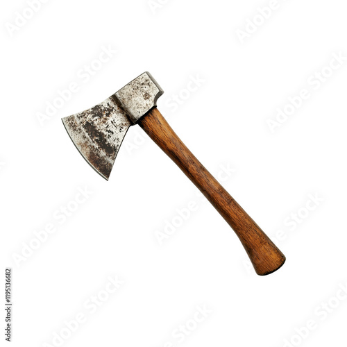 sharp axe with a wooden handle png