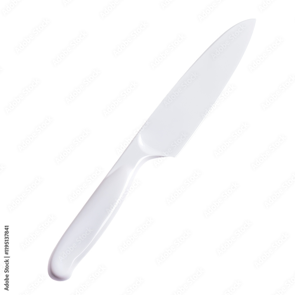 A Closeup Studio Shot of a Sleek White Plastic Utility Knife Isolated on a Black Background A Closeup Studio Shot of a Sleek White Plastic Utility Knife Isolated on a Black Background