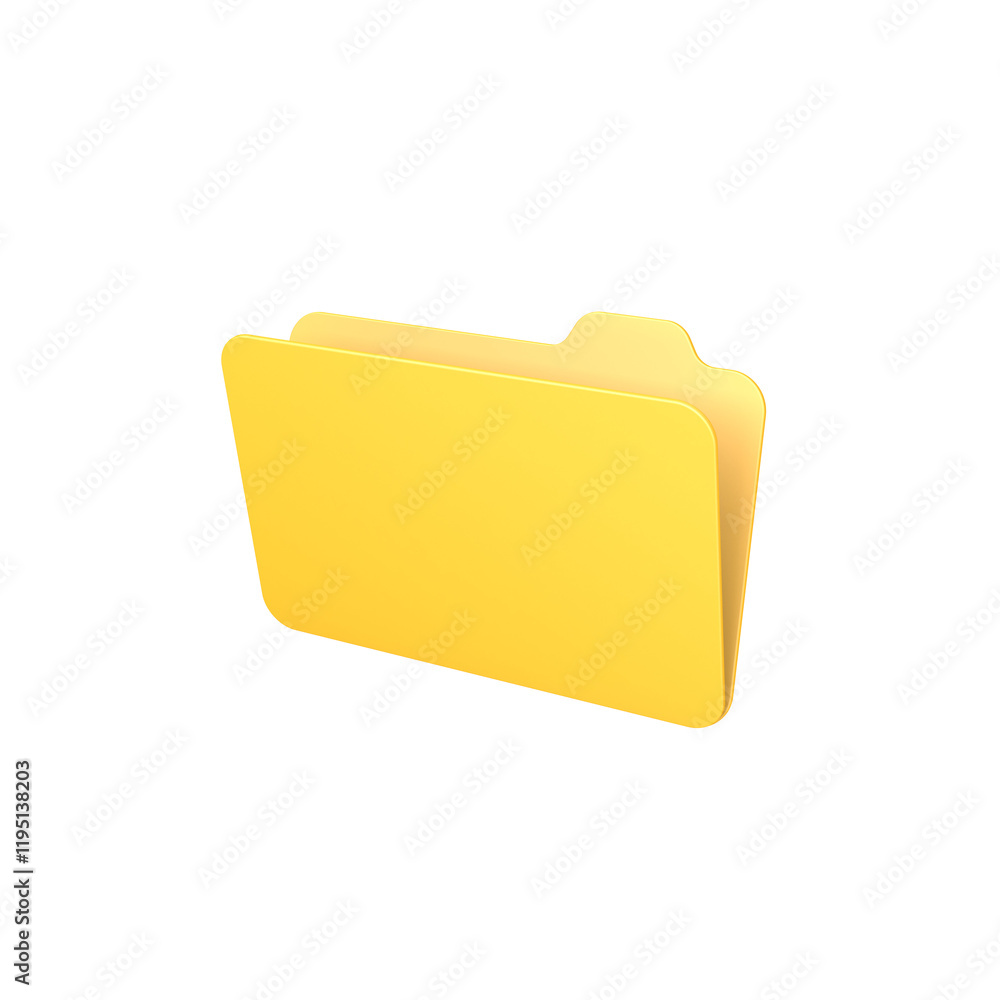 Empty file folder icon. Isolated. 3d illustration. Empty file folder icon. Isolated. 3d illustration.