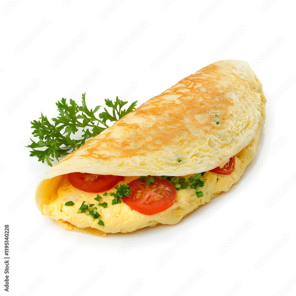 Top view egg omelette isolated on white Top view egg omelette isolated on white