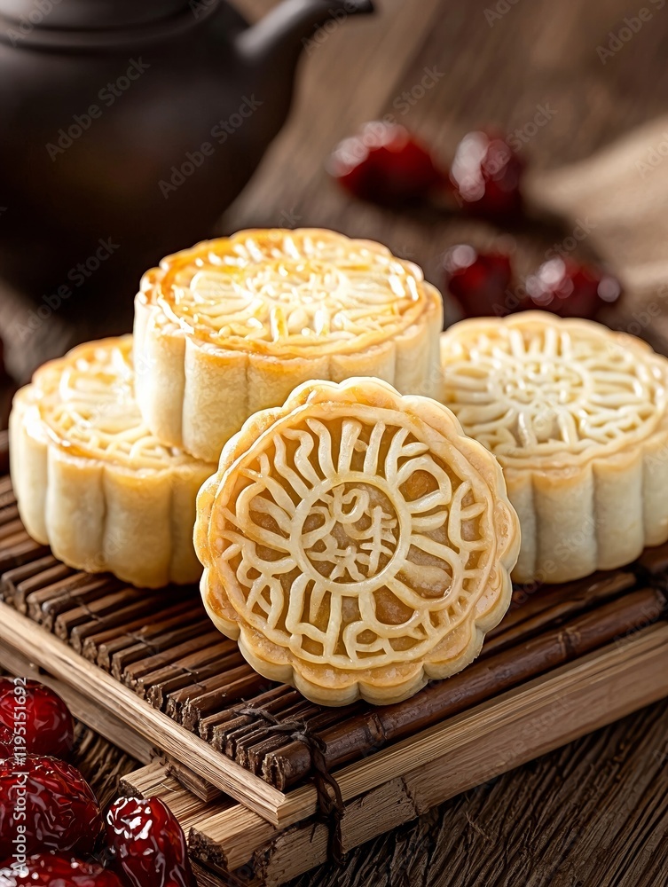 Fototapeta premium Jujube Mooncakes: Traditional Autumn Treats