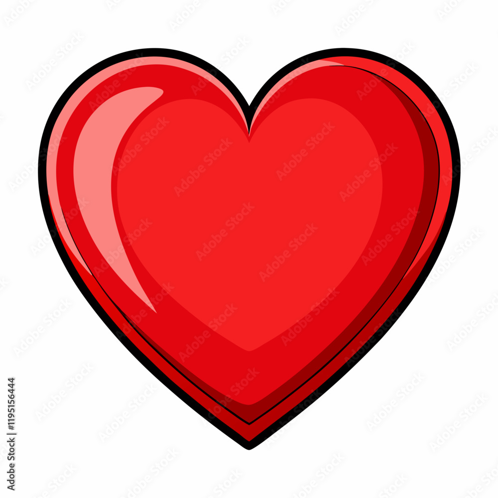 Red heart isolated on white background. Red heart isolated on white background.