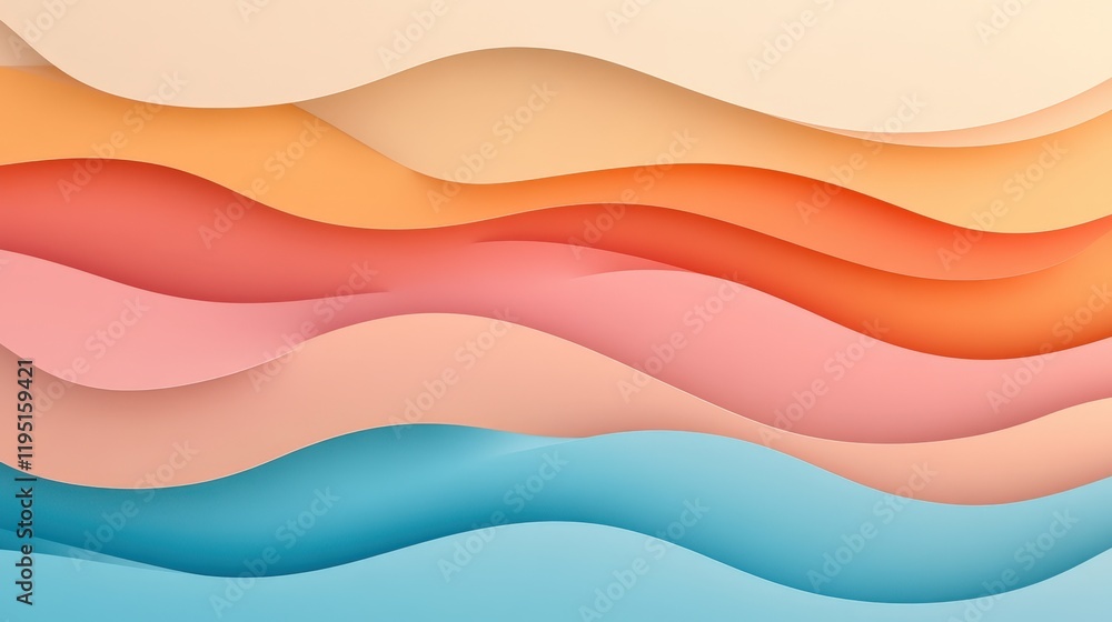 Abstract Waves Background in Soft Pastel Colors - Elegant Design for Modern Art and Creative Projects Abstract Waves Background in Soft Pastel Colors - Elegant Design for Modern Art and Creative Projects