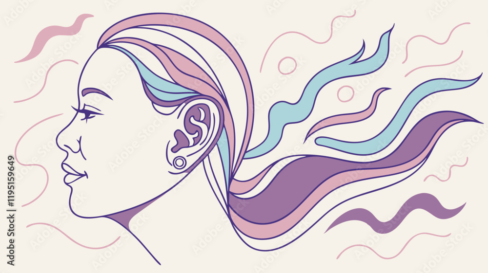 Abstract Art of Human Ear with Flowing Colors – Perfect for AI and Creative Projects. Abstract Art of Human Ear with Flowing Colors – Perfect for AI and Creative Projects.