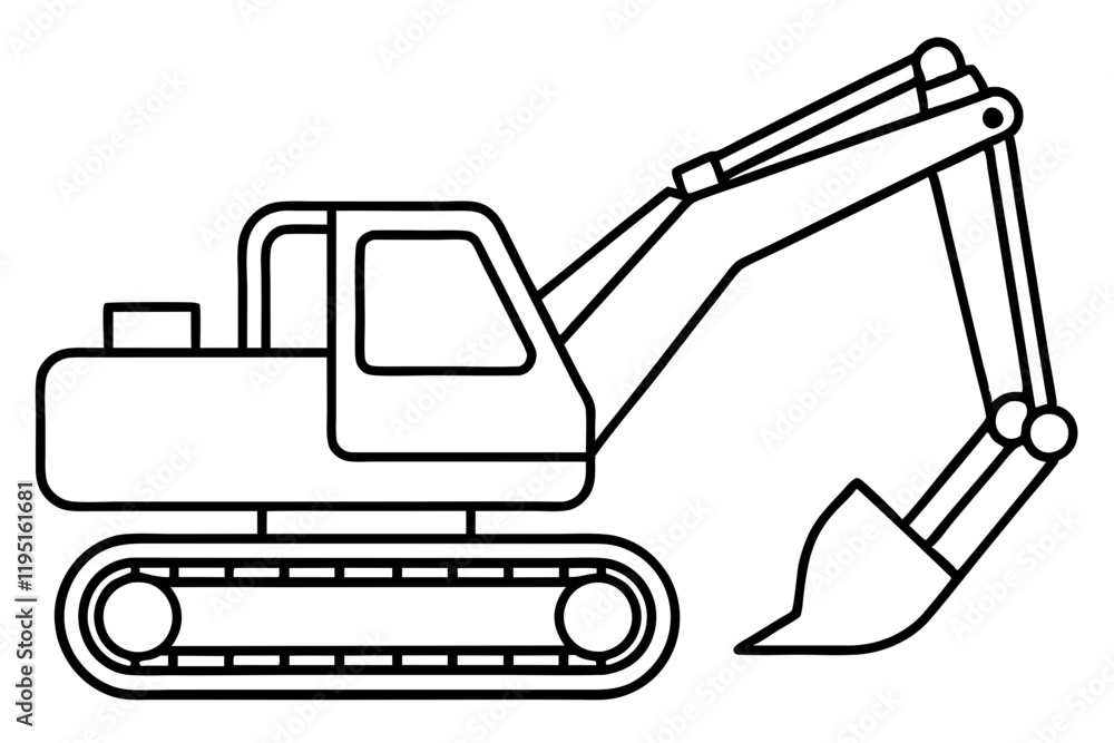 Naklejka premium Construction Equipment Sketch