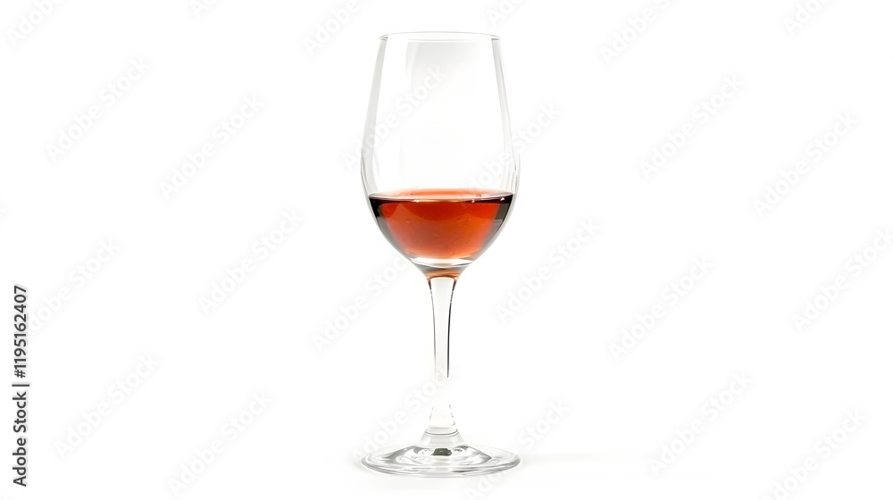 Elegant Red Wine Glass Isolated on White Background Elegant Red Wine Glass Isolated on White Background