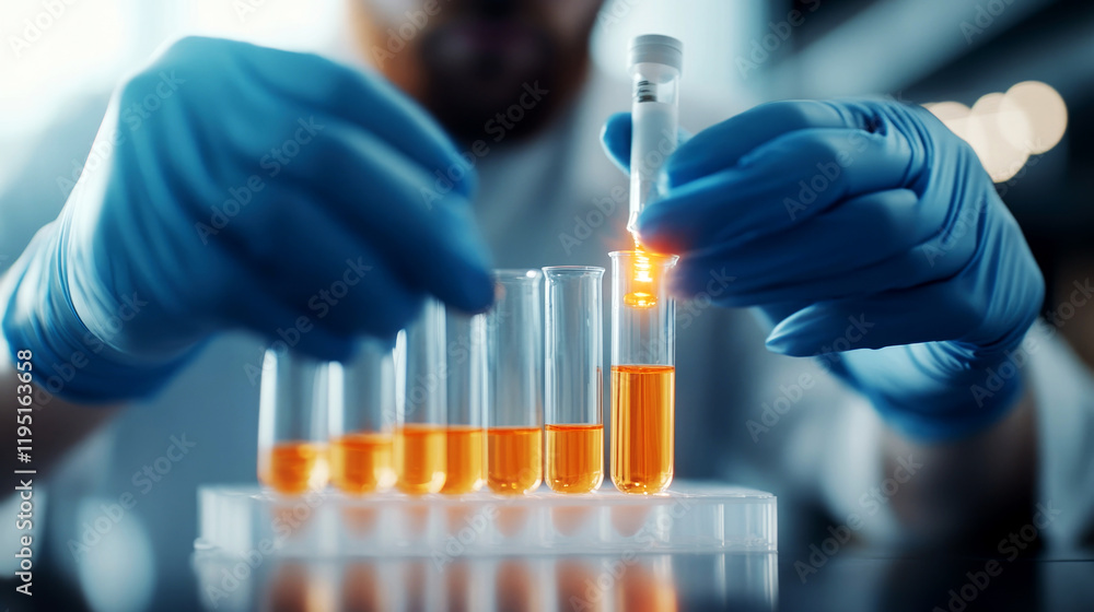 Forensic expert analyzing chemical samples in laboratory scientific research professional environment close-up view for evidence detection Forensic expert analyzing chemical samples in laboratory scientific research professional environment close-up view for evidence detection