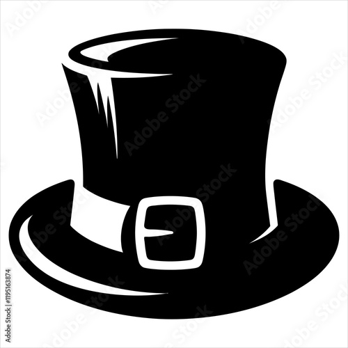 Leprechaun Hat Silhouette Icon Design