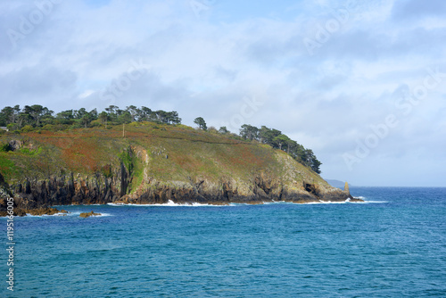 Coast of the atlantic ocean, Brittany, France near Petit Minou photo