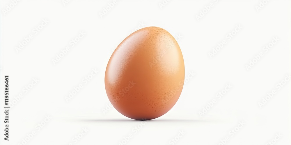 Brown chicken egg isolated on a clean white background, centered with soft shadows enhancing its smooth, glossy surface. Brown chicken egg isolated on a clean white background, centered with soft shadows enhancing its smooth, glossy surface.