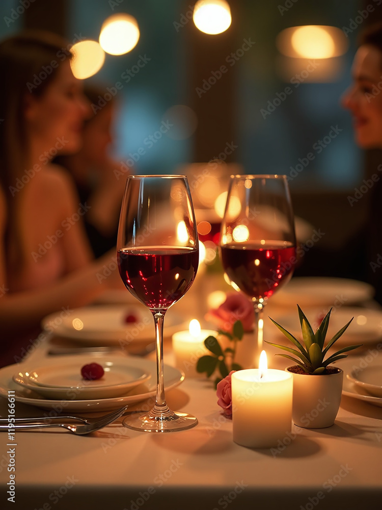La Cena De Amor Y Amistad Tiene Un Toque Romántico Con Copas De Vino Y Una Plantita En Cada Mesa. 00003 La Cena De Amor Y Amistad Tiene Un Toque Romántico Con Copas De Vino Y Una Plantita En Cada Mesa. 00003