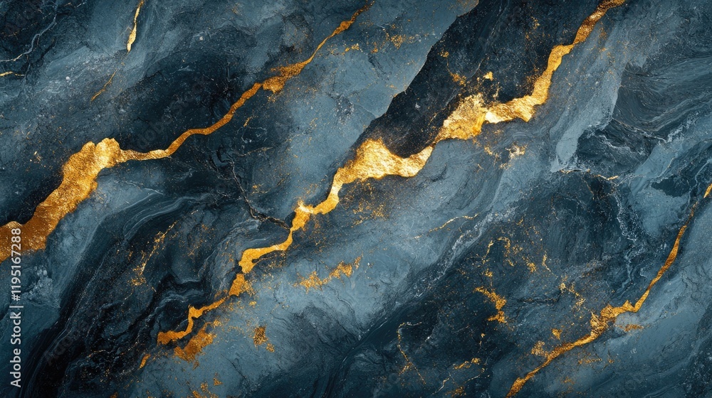 Elegant Blue and Gold Marbled Texture for Abstract Backgrounds Elegant Blue and Gold Marbled Texture for Abstract Backgrounds