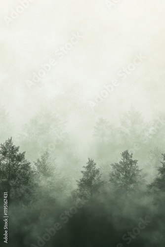 A calming gradient background with forest mist colors.featuring soft greens and grays.evoking tranquility and mystery.ideal for nature themes and peaceful designs photo