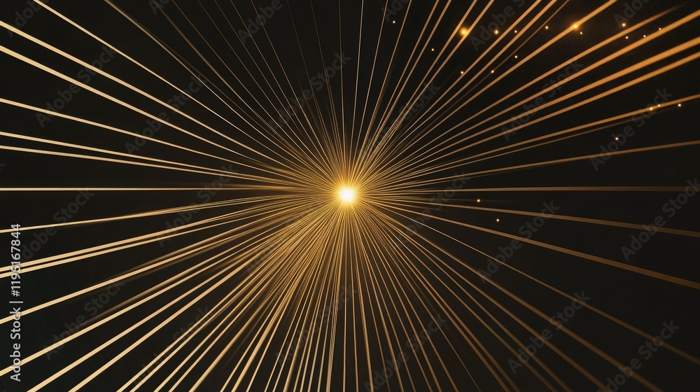 Radiant Golden Light Burst with Dynamic Linear Patterns Radiant Golden Light Burst with Dynamic Linear Patterns