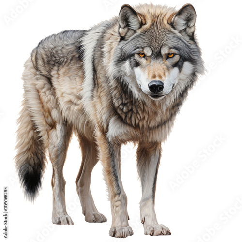 Wild Wolf Clipart Vector Illustration