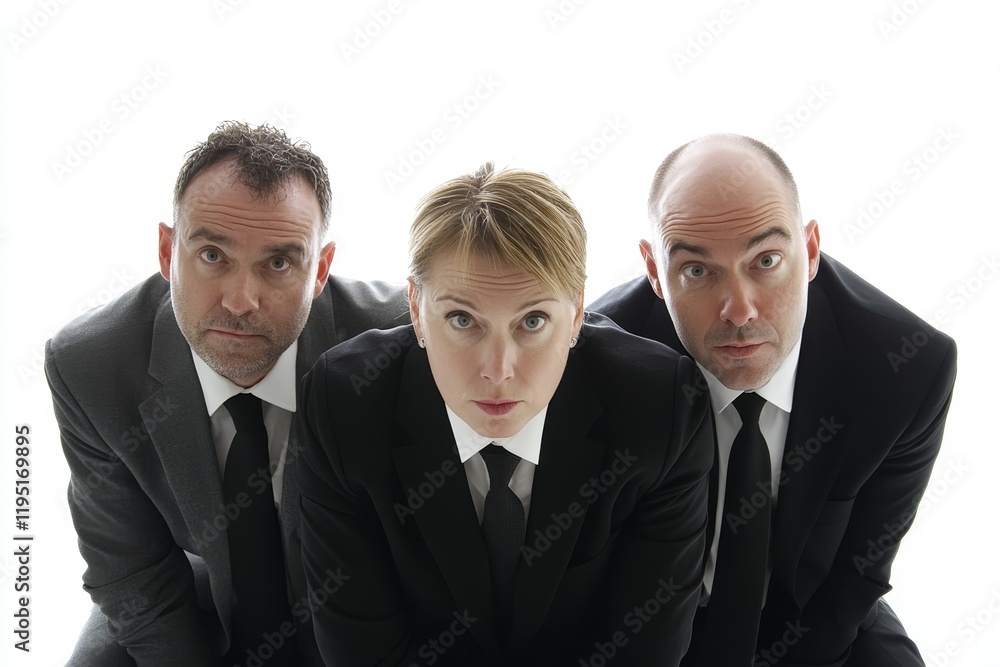 business people. Isolated over white background, Generative AI business people. Isolated over white background, Generative AI