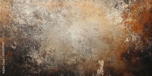 Earth-toned grunge background with textured layers of brown, gold, and gray, featuring a distressed and worn appearance across the canvas.