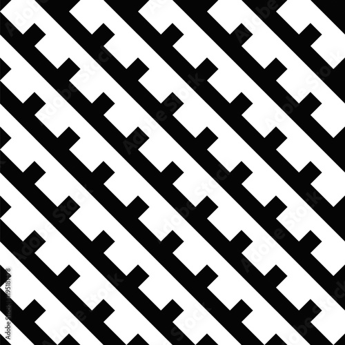 Diagonal monochrome pattern background - abstract seamless repeating vector graphic design