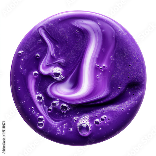 A vibrant, swirling mix of purple hues and bubbles, perfect for artistic designs or creative projects. photo