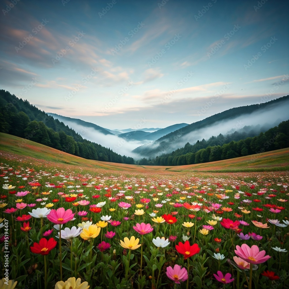 Fototapeta premium flowers in the mountains