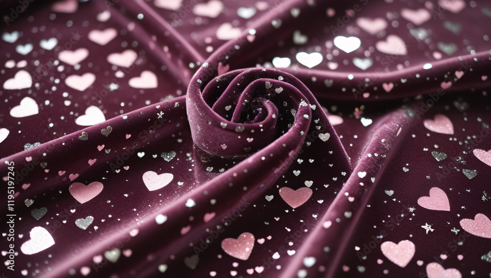 Obraz premium Hearts. red, pink, fabric