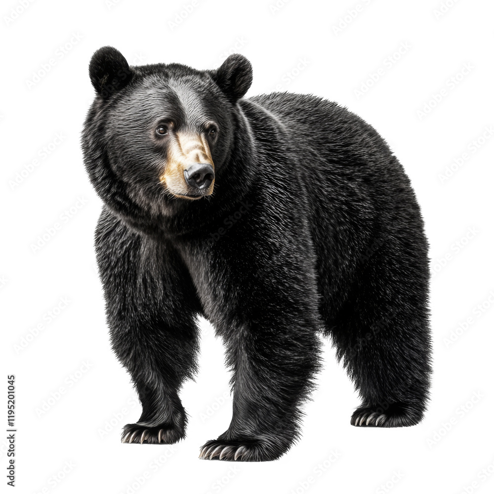 Fototapeta premium Big bear looking isolated on white