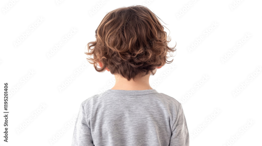 Young child facing away, isolated on transparent background Young child facing away, isolated on transparent background