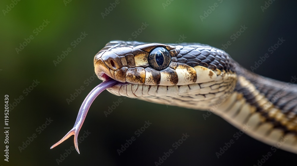 Close-Up of a Snake with its Tongue Out Close-Up of a Snake with its Tongue Out