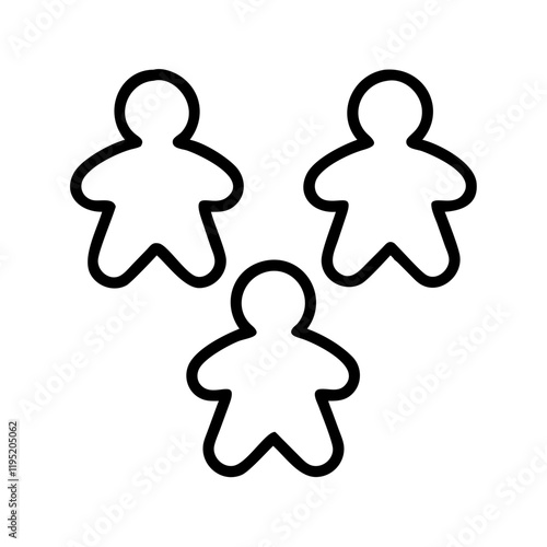 board game meeples icon, board game meeples line art - simple line art of board game meeples, perfect for board game meeples logos and icons and themed design 