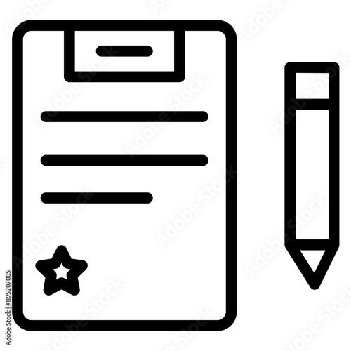 Writing Review Pen Line Icon