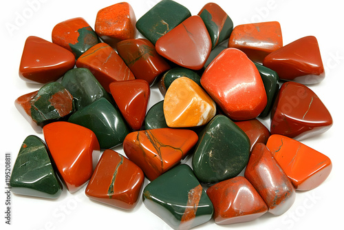 Red and Green Polished Stones Illustration photo