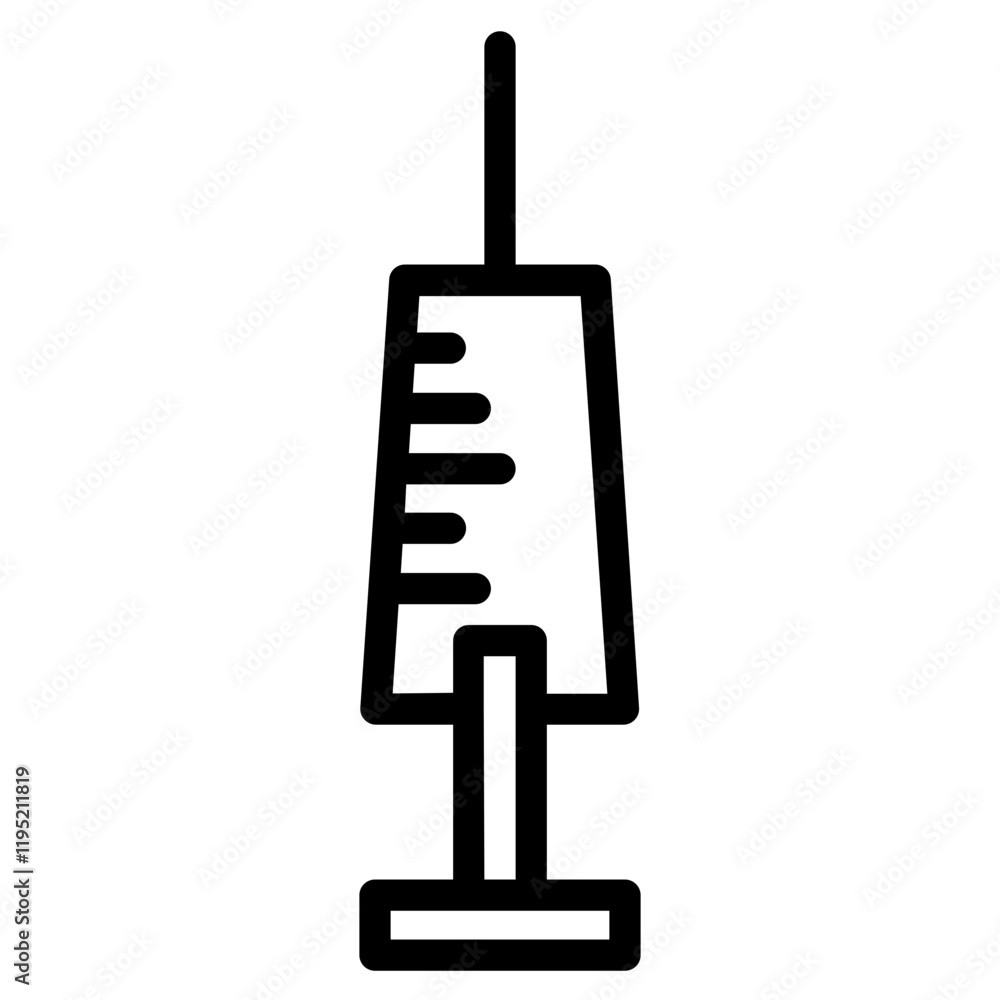 Health Injection Isolated Line Icon Health Injection Isolated Line Icon