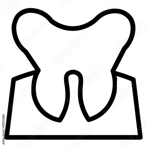 Teeth Hole Decay Line Icon