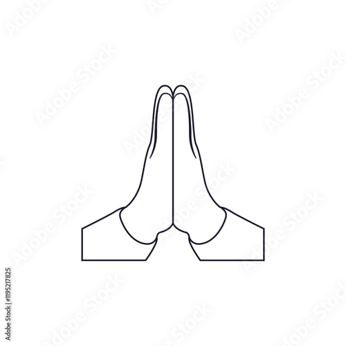 folded high five hands praying vector symbol sign icon illustration