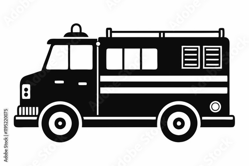 Emergency Fire Truck Vector Art