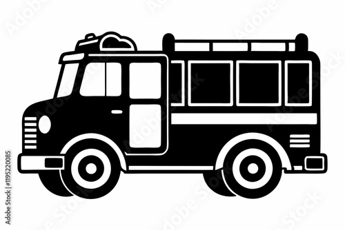 Emergency Fire Truck Vector Art